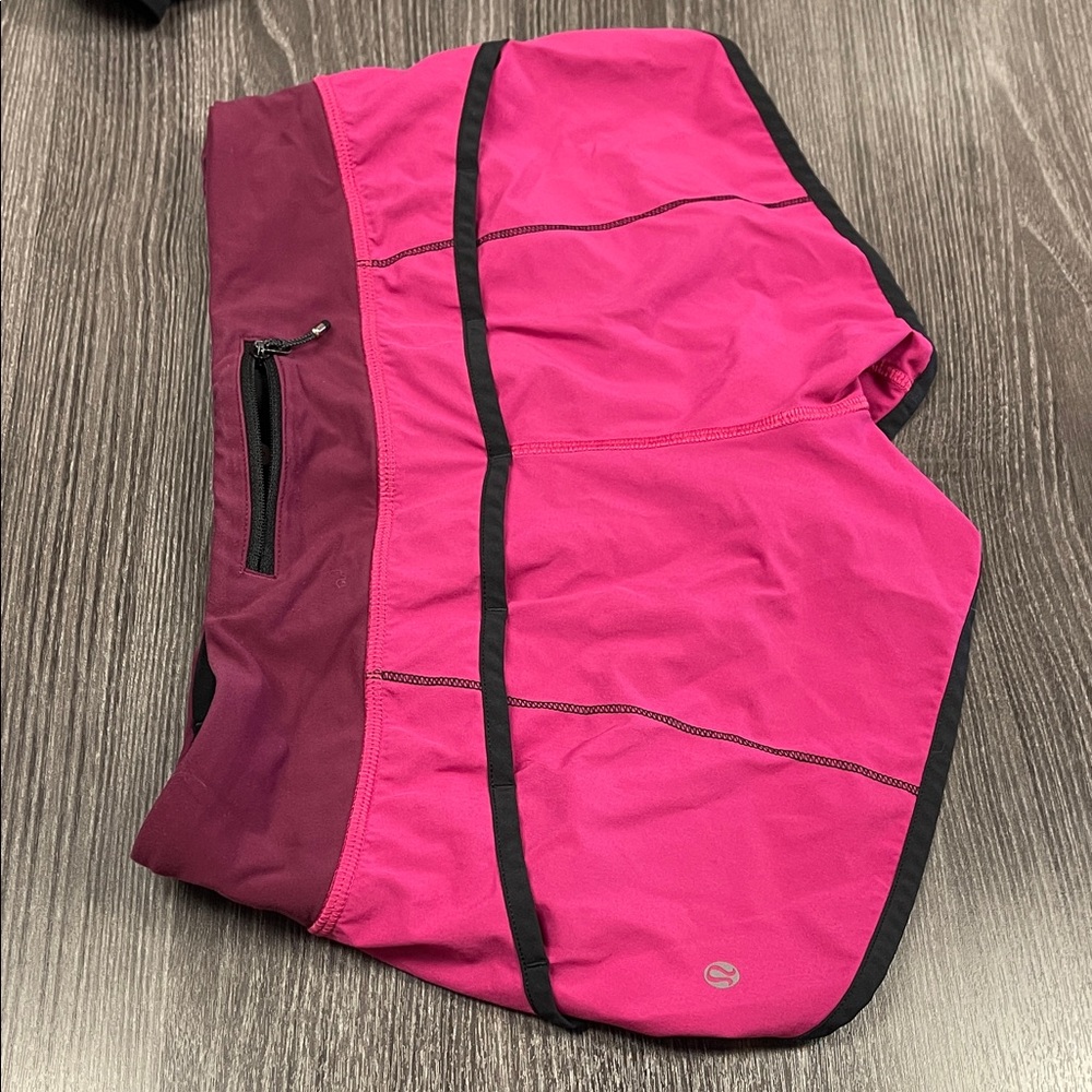 Lululemon speed shorts pink sz 6